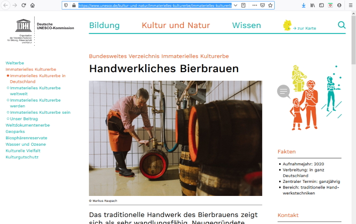 Von der UNESCO anerkannt: Bierbrauen in Deutschland wird immaterielles Kulturerbe, Bier in Deutschland